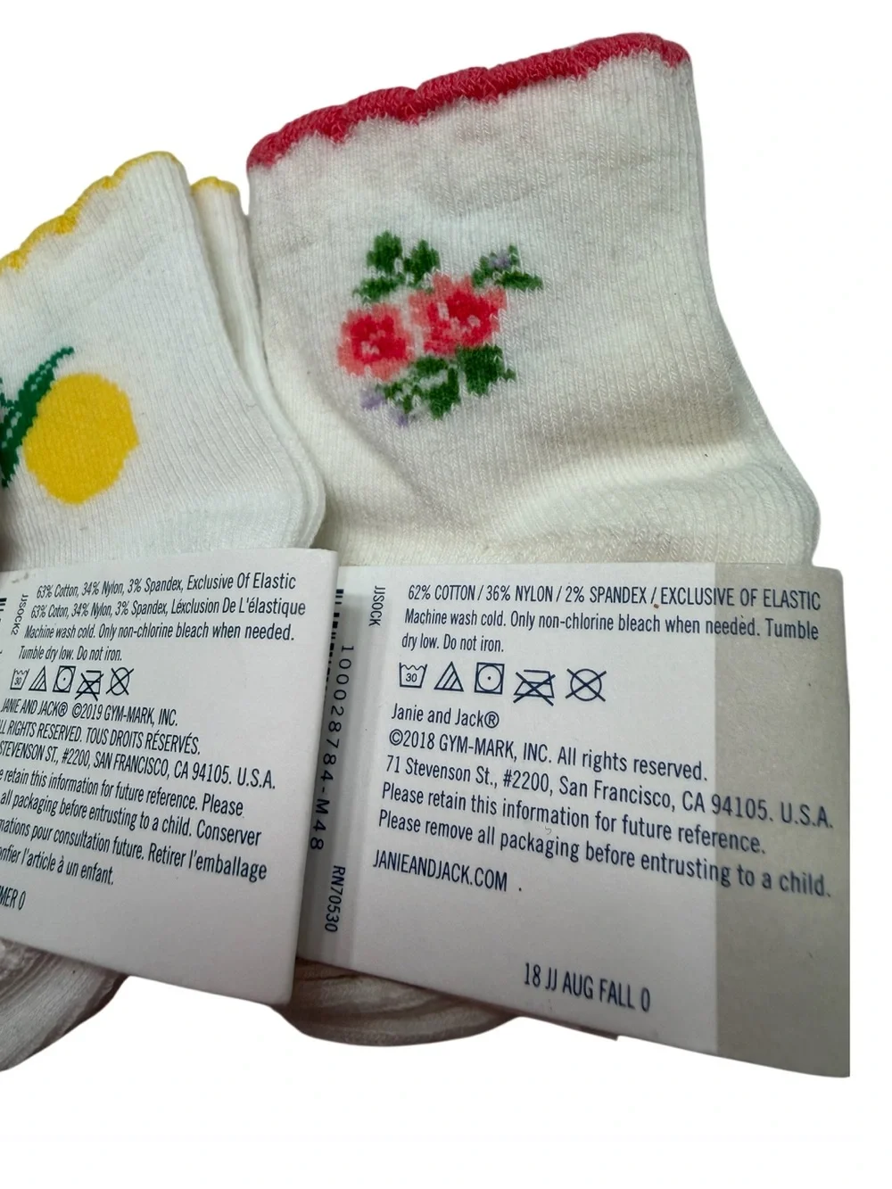 Janie and Jack White Baby Girl Socks